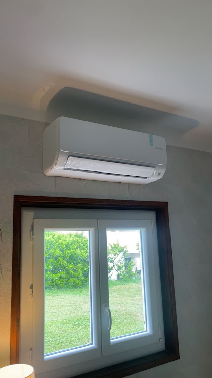 Unité de climatisation installée par Probât Électricité à Perpignan